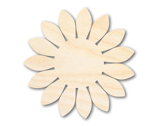 Bigger Better | Unfinished Wood Sunflower Shape |  DIY Craft Cutout