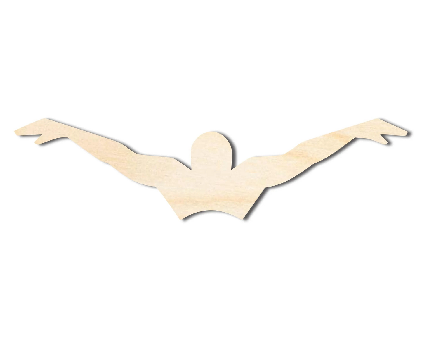 Unfinished Wood Swimming Shape - Craft - up to 46" DIY