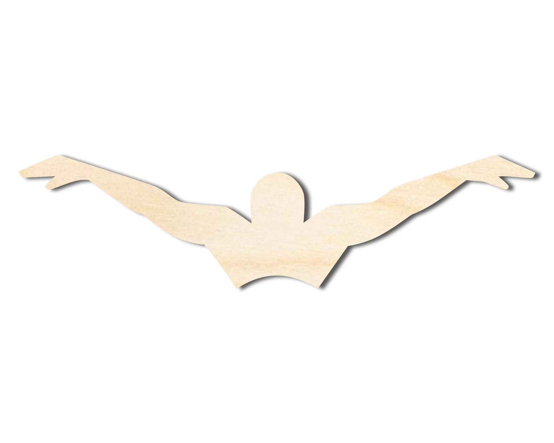 Unfinished Wood Swimming Shape - Craft - up to 46" DIY
