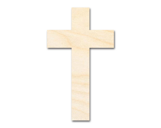 Bigger Better | Unfinished Wood Tall Cross Shape | DIY Craft Cutout |