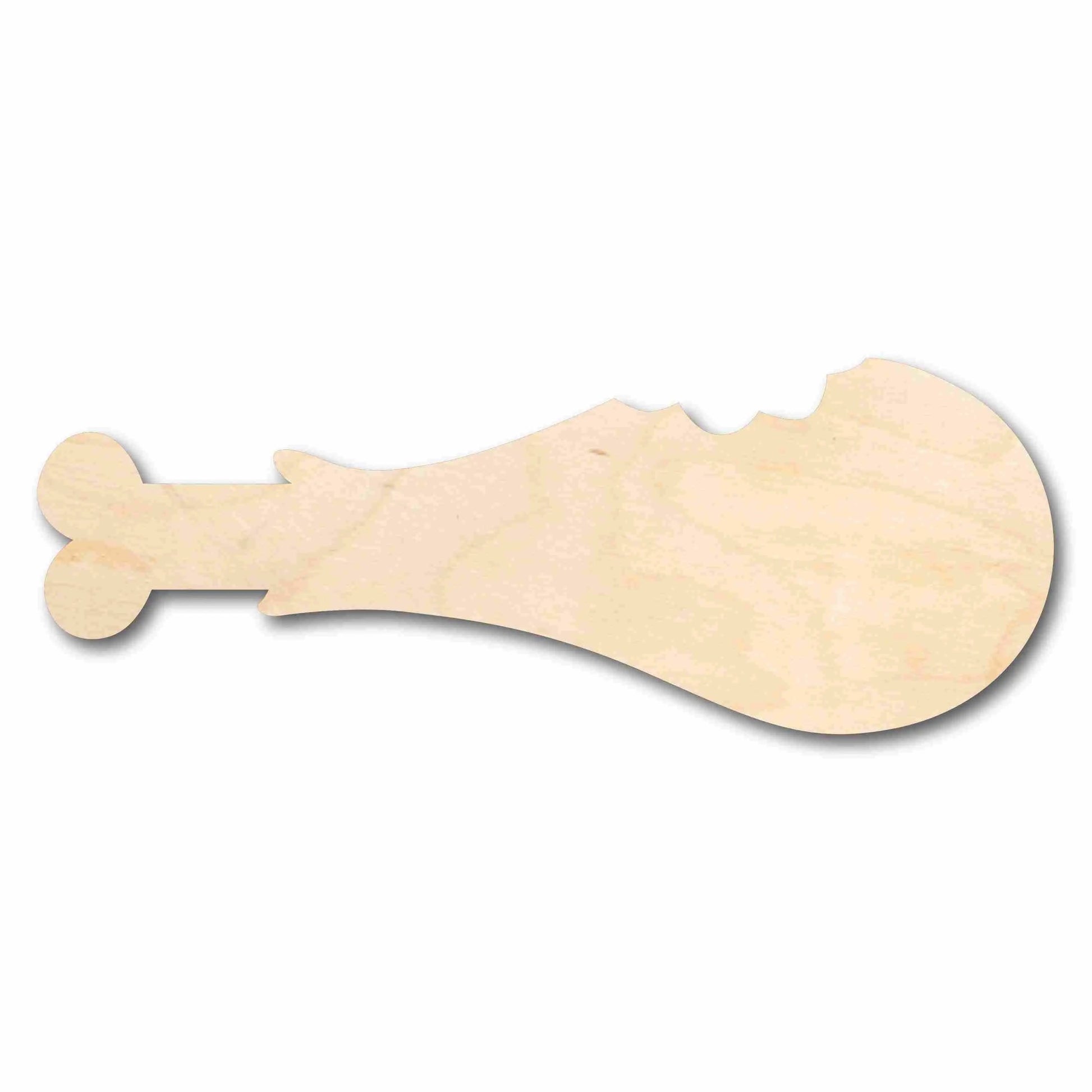 Unfinished Wood Turkey Leg with Bite Silhouette - Craft- up to 46" DIY