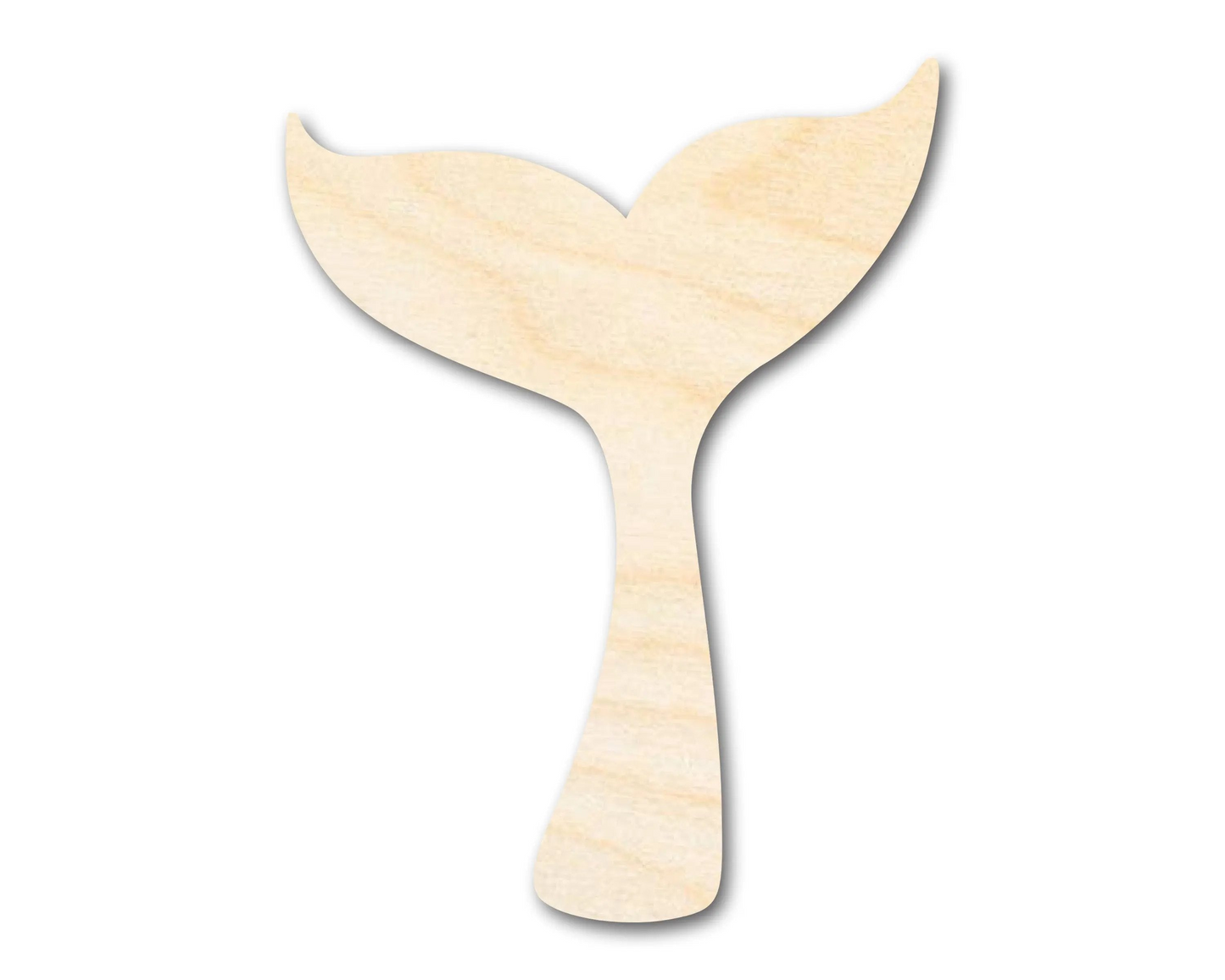 Bigger Better | Unfinished Wood Whale Tail Shape |  DIY Craft Cutout