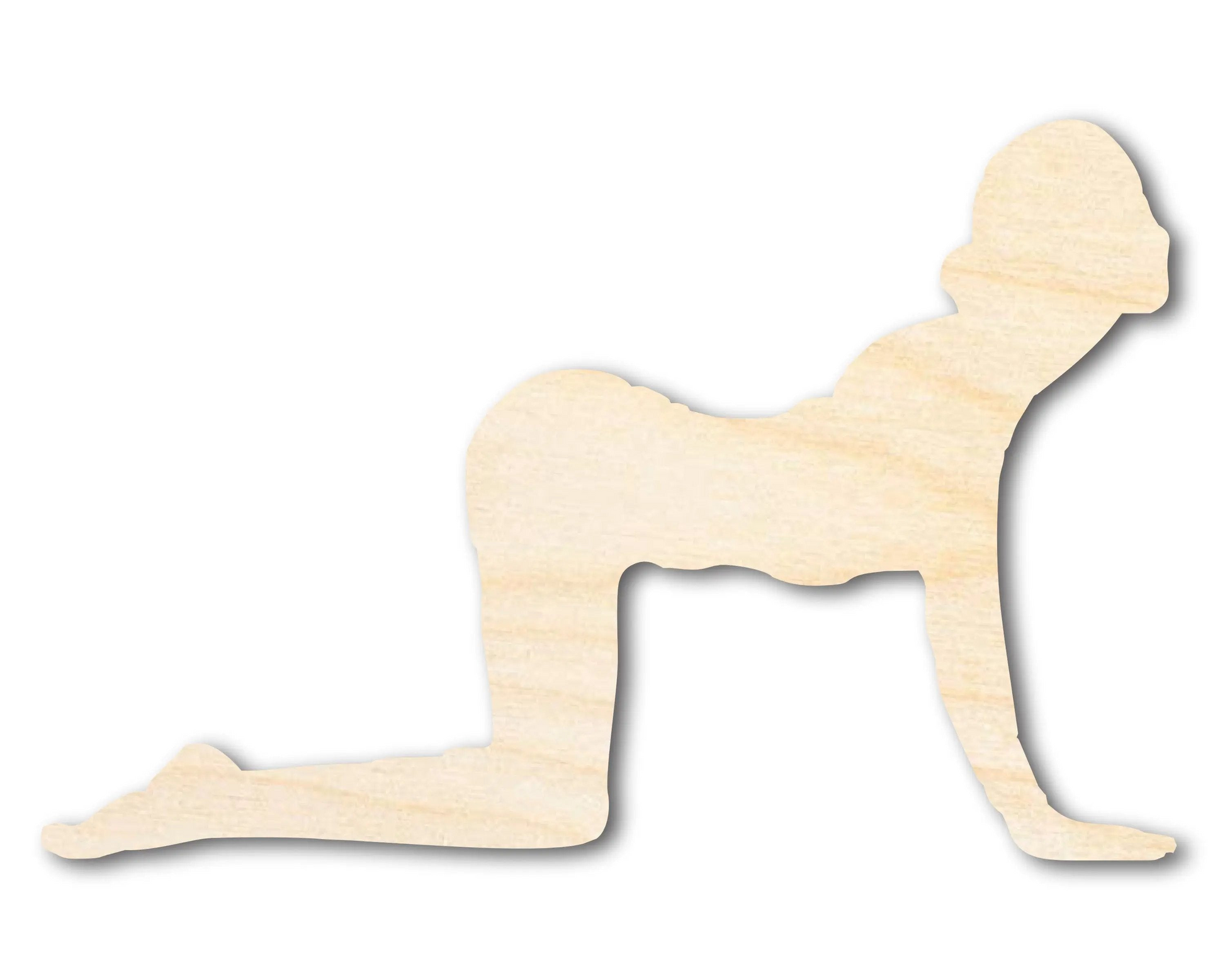 Unfinished Wood Yoga Cat Pose Shape | DIY Craft Cutout | up to 46" DIY