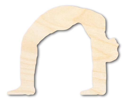 Unfinished Wood Yoga Wheel Pose Shape | DIY Craft Cutout | up to 46" DIY