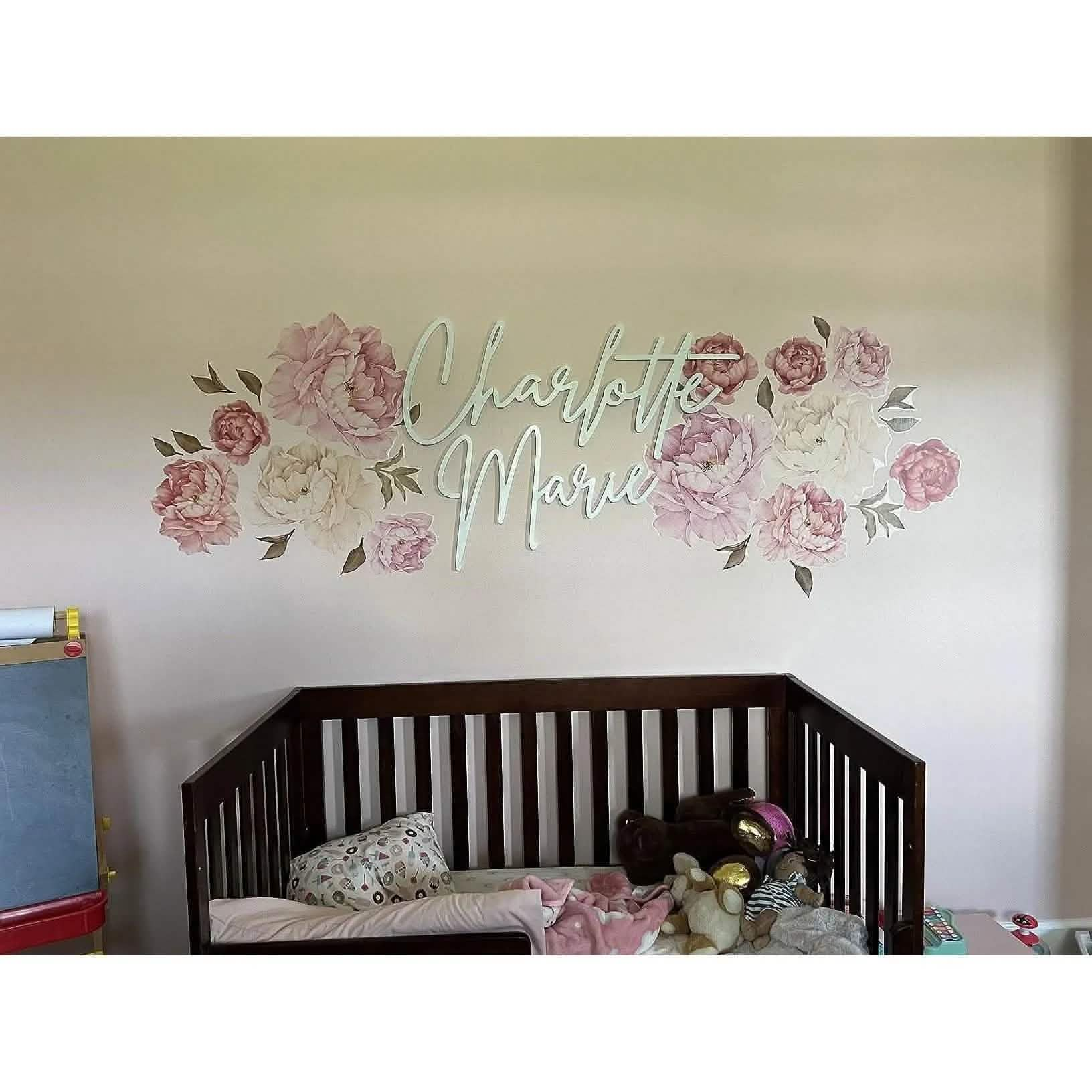 Wooden crib Baby Showers - NameSigns.com