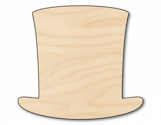 Abraham Lincoln Hat Silhouette - DIY Wooden Silhouette Cutout Birch Wood Craft - NameSigns.com