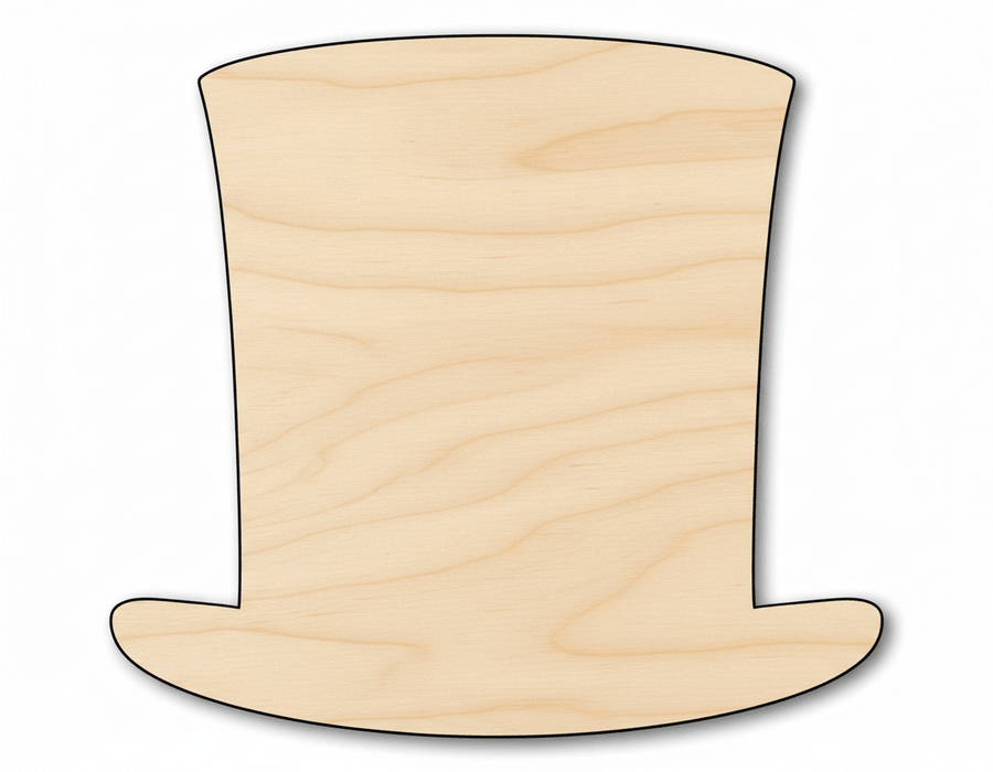 Abraham Lincoln Hat Silhouette - DIY Wooden Silhouette Cutout Birch Wood Craft - NameSigns.com