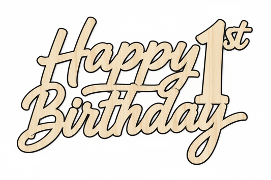 Birthday Sign – Custom Wood Cutout for DIY Wooden Sign Crafts Blank Door Hanger Wooden Cutout Cut Outs - Unfinished - NameSigns.com