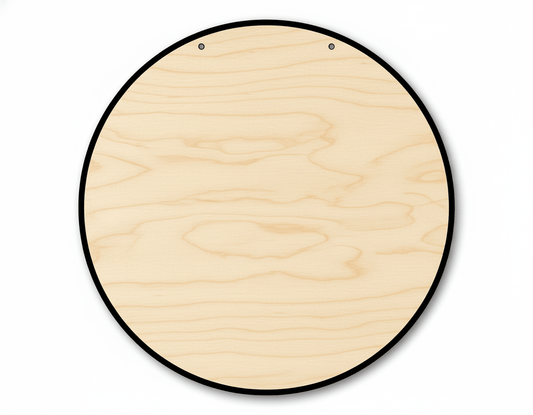Circle Door Hanger DIY Craft Cutout Door Hanger Blank Door Hanger Wooden Cutout Cut Outs - Unfinished - NameSigns.com