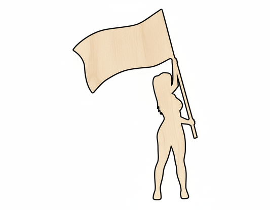 Color Guard Shape Craft Cutout Blank Door Hanger Wooden Cutout Cut Outs - Unfinished - NameSigns.com