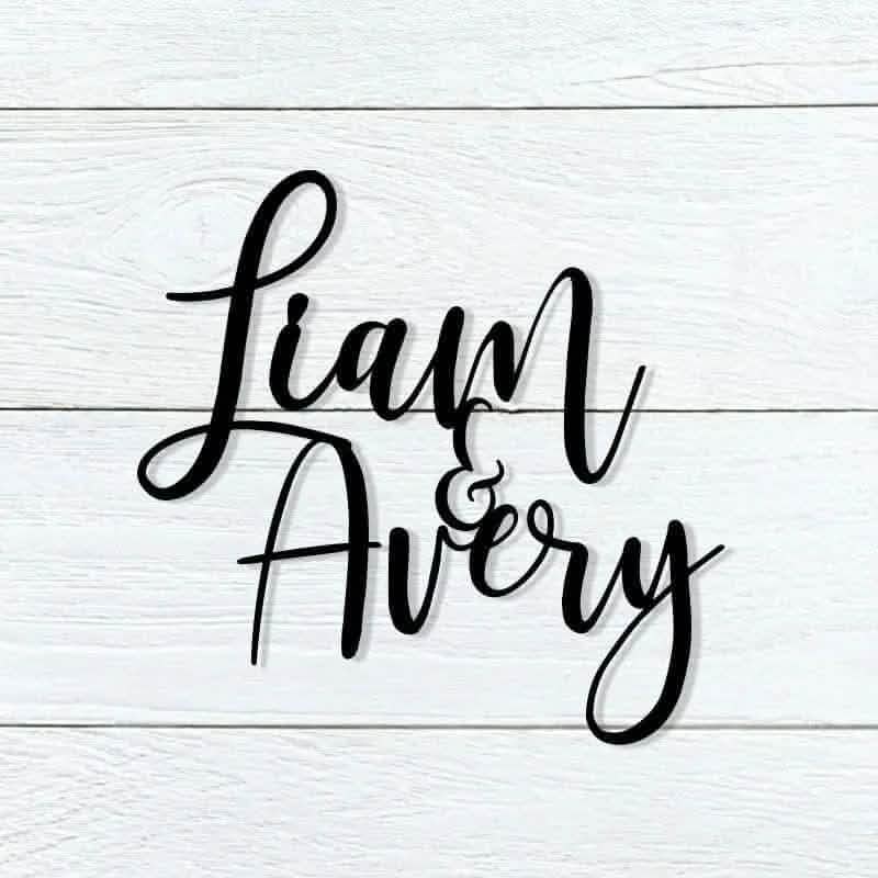 Couple Name Sign - Personalized - NameSigns.com