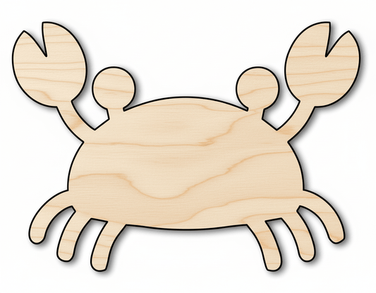 Crab Craft Cutout – Custom Wood Craft Shapes | Sanded Edge DIY Wood Cutouts Blank Door Hanger Wooden Cutout Cut Outs - Unfinished - NameSigns.com