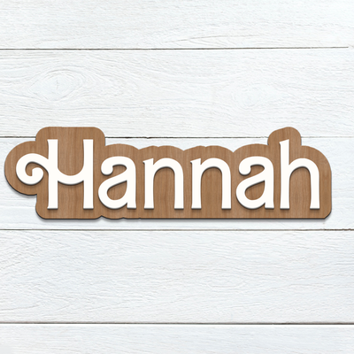 3D Single Wood Name Sign