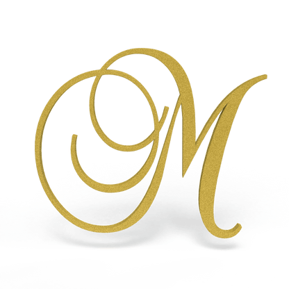 Custom Single Wood Letter Script Monogram – Elegant Personalized Wall Decor - Baby Shower, Nursery, Wedding Decor - NameSigns.com