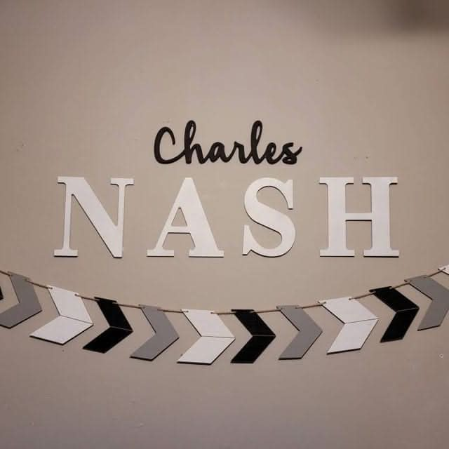 Custom Wood Name Sign - Brittany Font - NameSigns.com