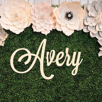 Custom Wood Name Sign - Brittany Font - NameSigns.com