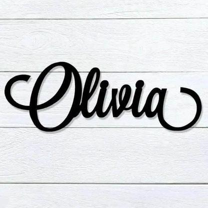 Custom Wood Name Sign - Lavanderia Font - NameSigns.com