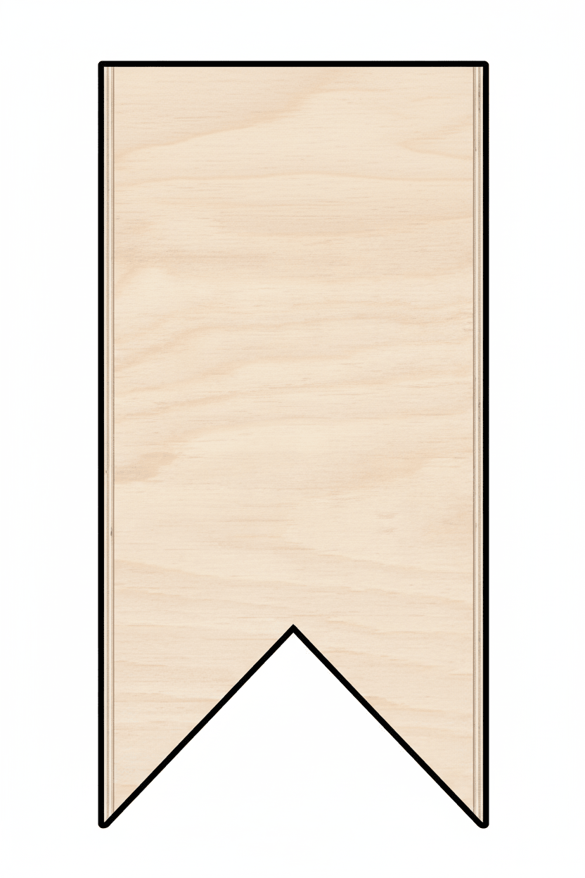 Custom Wooden Banner Shape for Crafts and Door Hangers - Laser Cut– Wood Round Cutout for DIY Projects Blank Door Hanger Wooden Cutout Cut Outs - Unfinished - NameSigns.com