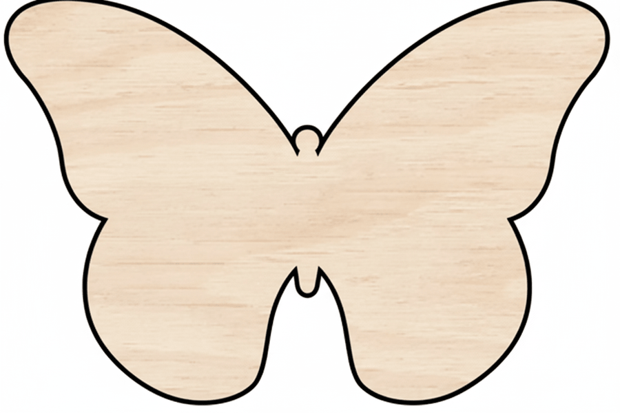 Custom Wooden Butterfly Shape for Crafts and Door Hangers - Laser Cut– Wood Round Cutout for DIY Projects Blank Door Hanger Wooden Cutout Cut Outs - Unfinished - NameSigns.com