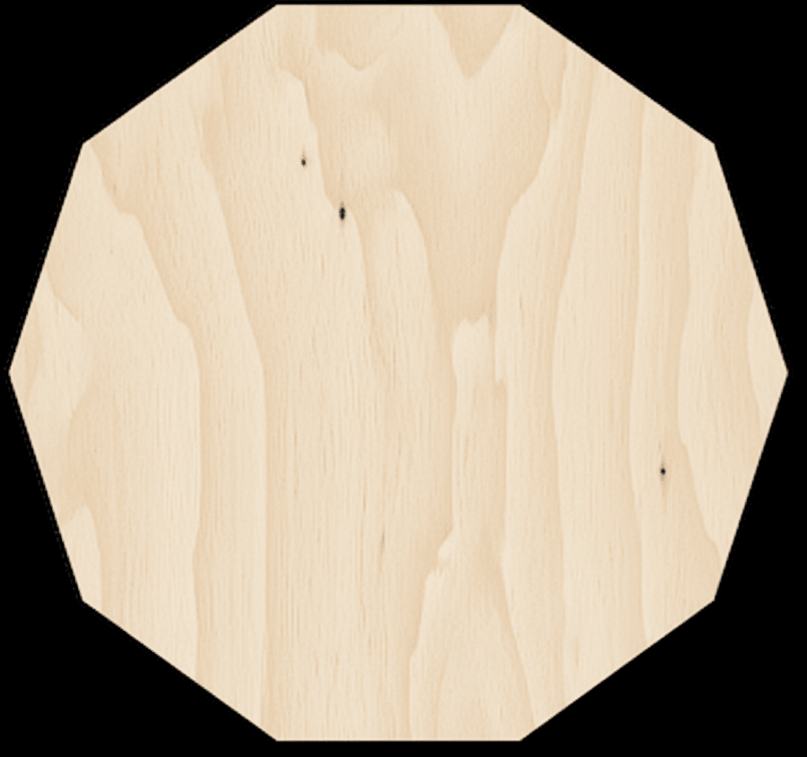 Custom Wooden Decagon Shape for Crafts and Door Hangers - Laser Cut– Wood Round Cutout for DIY Projects Blank Door Hanger Wooden Cutout Cut Outs - Unfinished - NameSigns.com