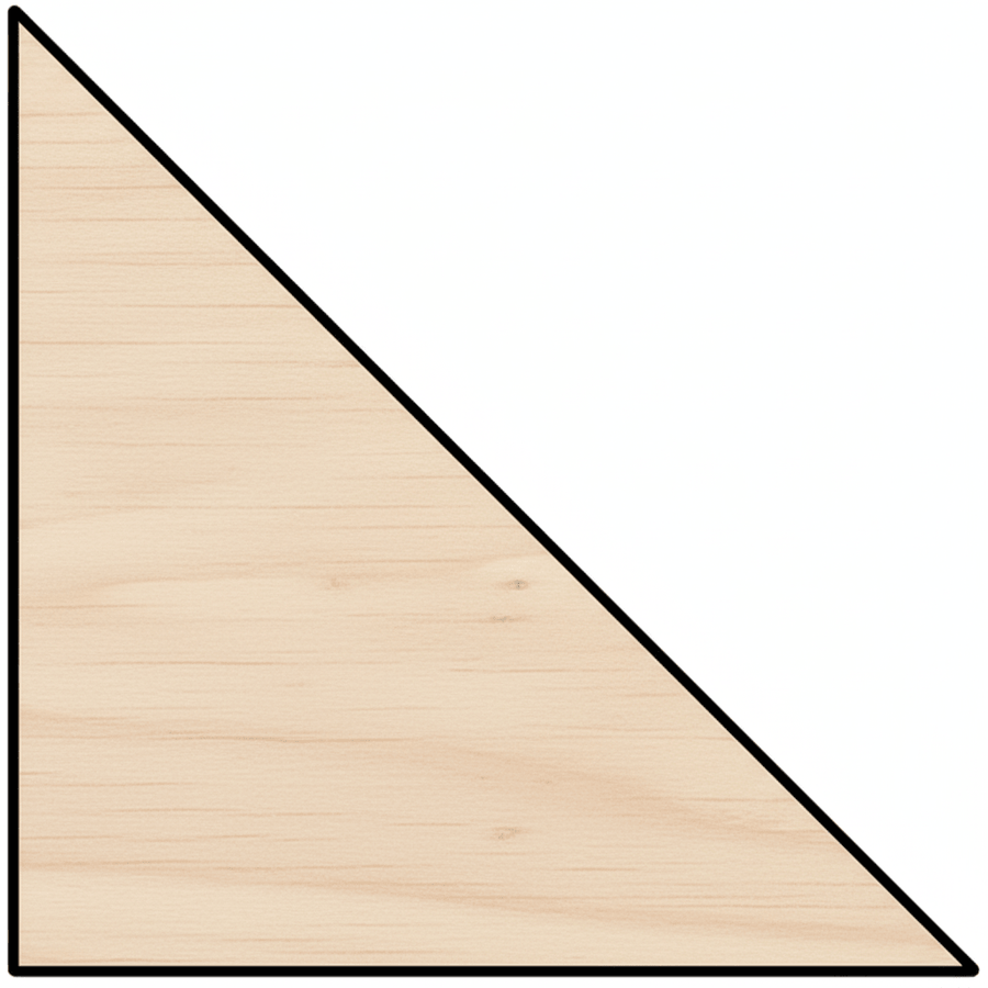 Custom Wooden Equilateral Triangle Shape for Crafts and Door Hangers - Laser Cut– Wood Round Cutout for DIY Projects Blank Door Hanger Wooden Cutout Cut Outs - Unfinished - NameSigns.com