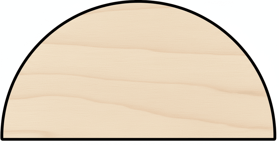 Custom Wooden Half Circle Shape for Crafts and Door Hangers - Laser Cut– Wood Round Cutout for DIY Projects Blank Door Hanger Wooden Cutout Cut Outs - Unfinished - NameSigns.com