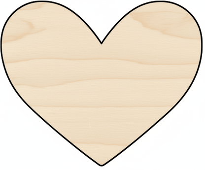 Custom Wooden Heart Shape for Crafts and Door Hangers - Laser Cut– Wood Round Cutout for DIY Projects Blank Door Hanger Wooden Cutout Cut Outs - Unfinished - NameSigns.com