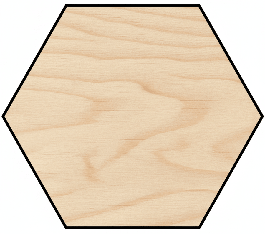 Custom Wooden Hexagon Shape for Crafts and Door Hangers - Laser Cut– Wood Round Cutout for DIY Projects Blank Door Hanger Wooden Cutout Cut Outs - Unfinished - NameSigns.com