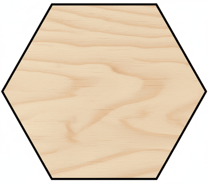Custom Wooden Hexagon Shape for Crafts and Door Hangers - Laser Cut– Wood Round Cutout for DIY Projects Blank Door Hanger Wooden Cutout Cut Outs - Unfinished - NameSigns.com