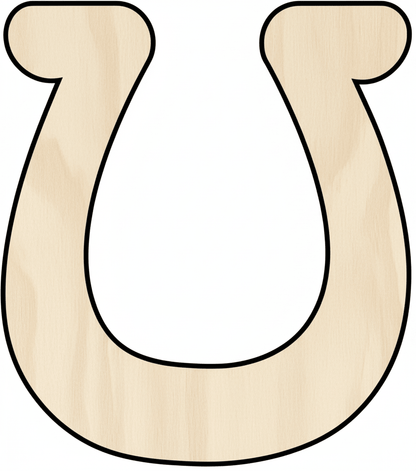 Custom Wooden Horseshoe Shape for Crafts and Door Hangers - Laser Cut– Wood Round Cutout for DIY Projects Blank Door Hanger Wooden Cutout Cut Outs - Unfinished - NameSigns.com
