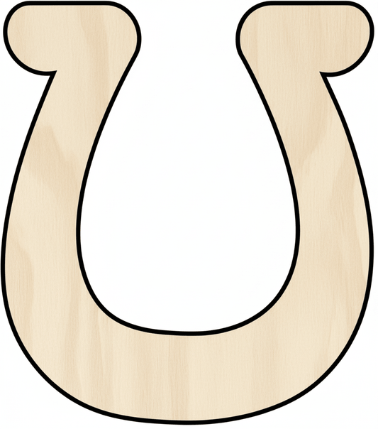 Custom Wooden Horseshoe Shape for Crafts and Door Hangers - Laser Cut– Wood Round Cutout for DIY Projects Blank Door Hanger Wooden Cutout Cut Outs - Unfinished - NameSigns.com