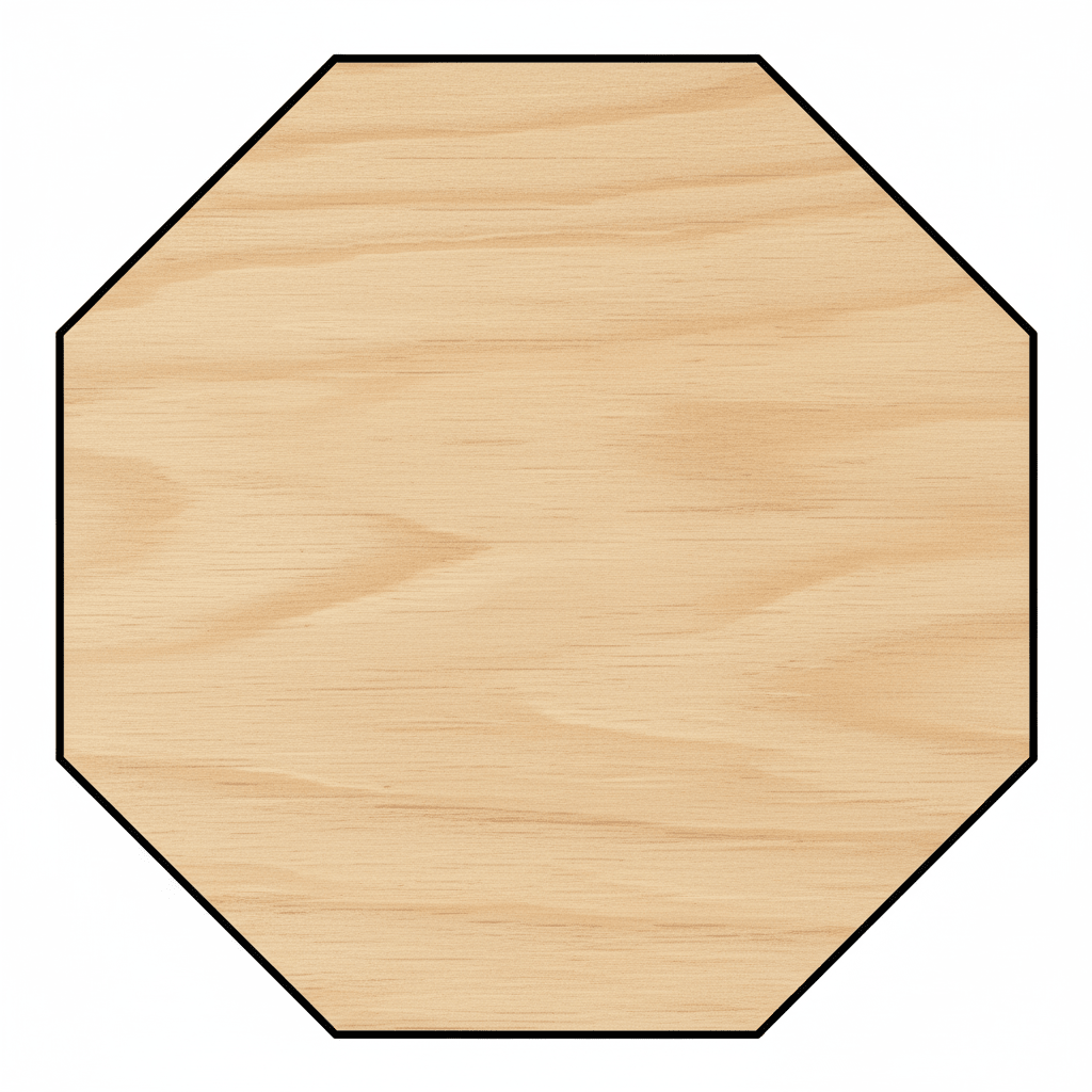 Custom Wooden Octagon Shape for Crafts and Door Hangers - Laser Cut– Wood Round Cutout for DIY Projects Blank Door Hanger Wooden Cutout Cut Outs - Unfinished - NameSigns.com