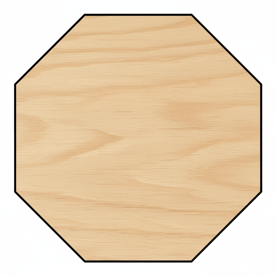 Custom Wooden Octagon Shape for Crafts and Door Hangers - Laser Cut– Wood Round Cutout for DIY Projects Blank Door Hanger Wooden Cutout Cut Outs - Unfinished - NameSigns.com