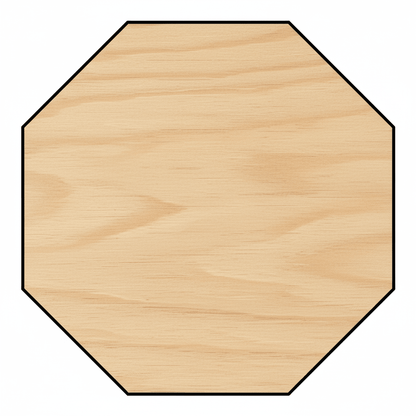 Custom Wooden Octagon Shape for Crafts and Door Hangers - Laser Cut– Wood Round Cutout for DIY Projects Blank Door Hanger Wooden Cutout Cut Outs - Unfinished - NameSigns.com