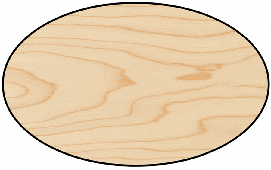 Custom Wooden Oval Shape for Crafts and Door Hangers - Laser Cut– Wood Round Cutout for DIY Projects Blank Door Hanger Wooden Cutout Cut Outs - Unfinished - NameSigns.com