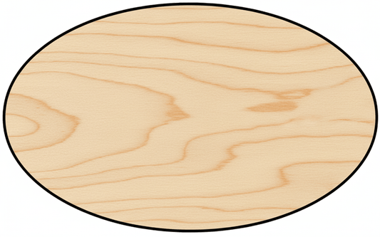Custom Wooden Oval Shape for Crafts and Door Hangers - Laser Cut– Wood Round Cutout for DIY Projects Blank Door Hanger Wooden Cutout Cut Outs - Unfinished - NameSigns.com