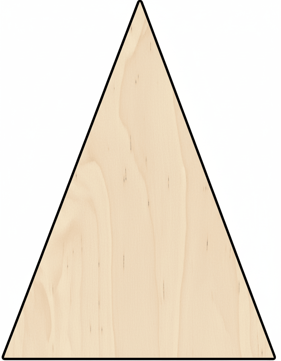 Custom Wooden Pennant Triangle Shape for Crafts and Door Hangers - Laser Cut– Wood Round Cutout for DIY Projects Blank Door Hanger Wooden Cutout Cut Outs - Unfinished - NameSigns.com