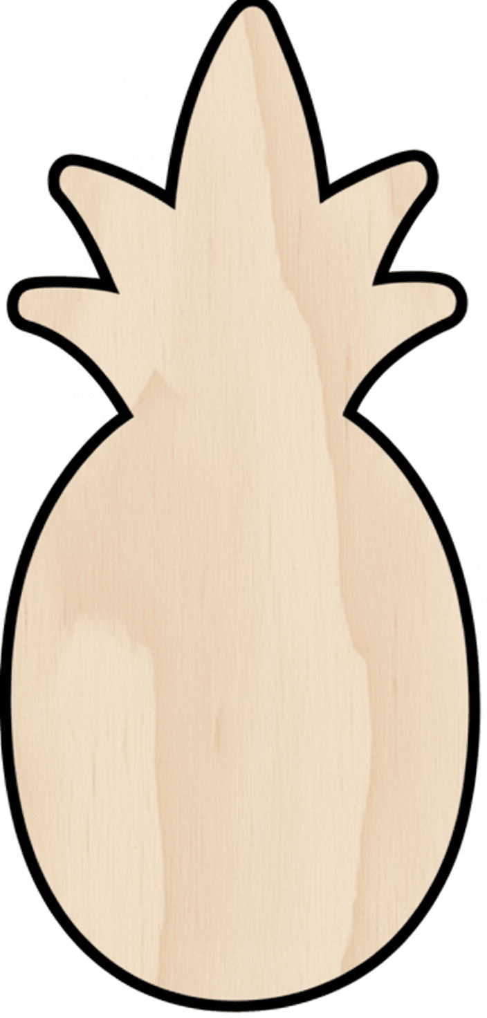 Custom Wooden Pineapple Shape for Crafts and Door Hangers - Laser Cut– Wood Round Cutout for DIY Projects Blank Door Hanger Wooden Cutout Cut Outs - Unfinished - NameSigns.com