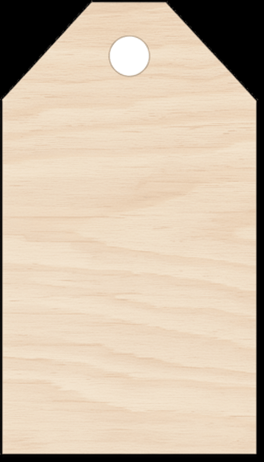 Custom Wooden Price Tag Shape for Crafts and Door Hangers - Laser Cut– Wood Round Cutout for DIY Projects Blank Door Hanger Wooden Cutout Cut Outs - Unfinished - NameSigns.com