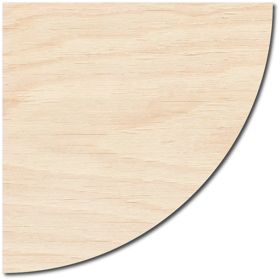Custom Wooden Quarter Circle Shape for Crafts and Door Hangers - Laser Cut– Wood Round Cutout for DIY Projects Blank Door Hanger Wooden Cutout Cut Outs - Unfinished - NameSigns.com