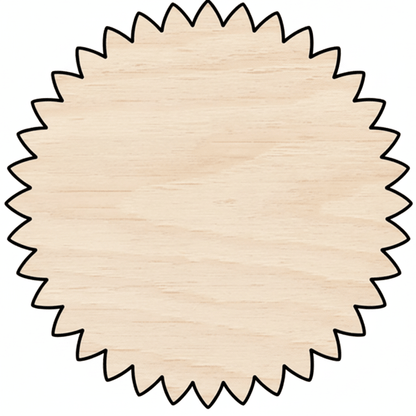 Custom Wooden Sun Shape for Crafts and Door Hangers - Laser Cut– Wood Round Cutout for DIY Projects Blank Door Hanger Wooden Cutout Cut Outs - Unfinished - NameSigns.com