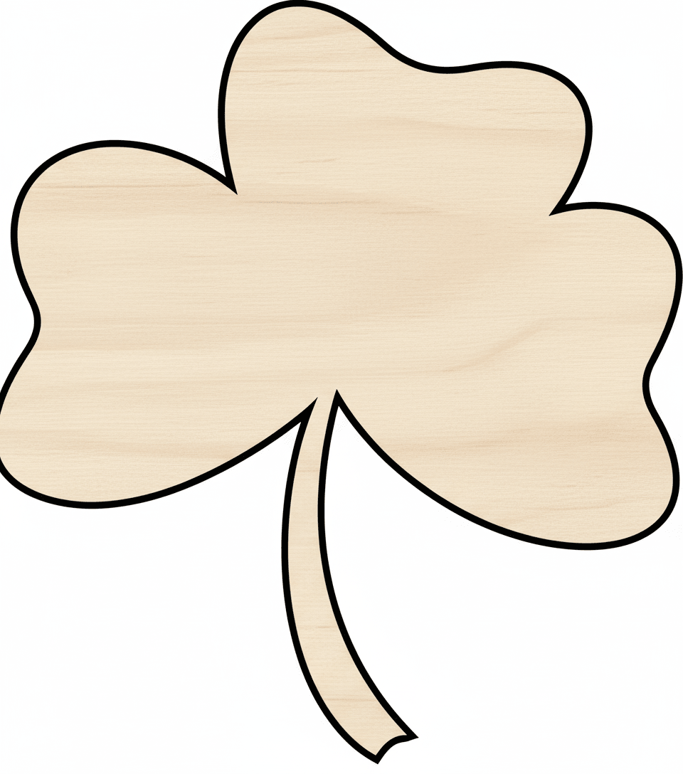Custom Wooden Three Leaf Clover Shape for Crafts and Door Hangers - Laser Cut– Wood Round Cutout for DIY Projects Blank Door Hanger Wooden Cutout Cut Outs - Unfinished - NameSigns.com