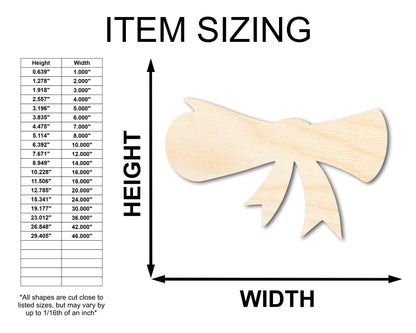 Diploma Shape | Unfinished Wood Graduation Craft - NameSigns.com