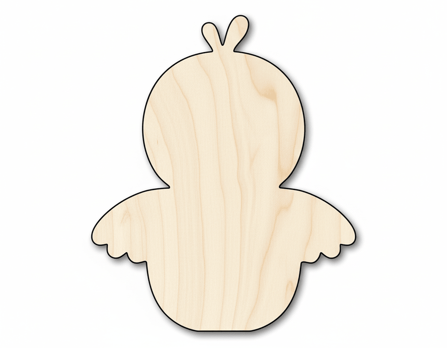 Easter Chick Silhouette | Large DIY Craft Cutout - Paintable Wood Shape 46" Blank Door Hanger Wooden Cutout Cut Outs - Unfinished - NameSigns.com