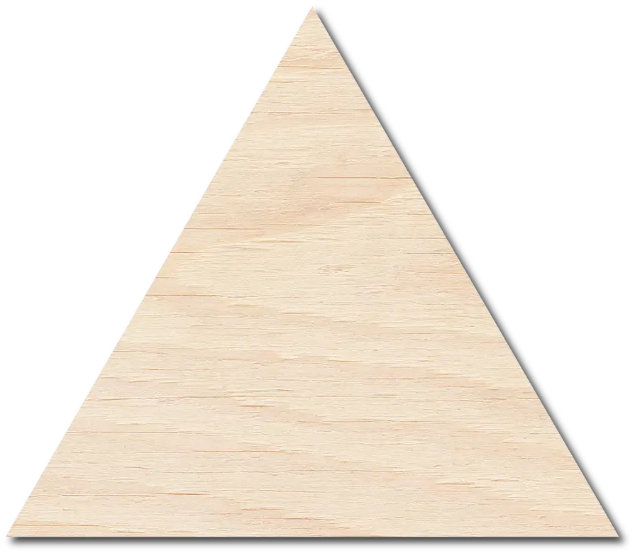 a wooden triangle cut out of wood