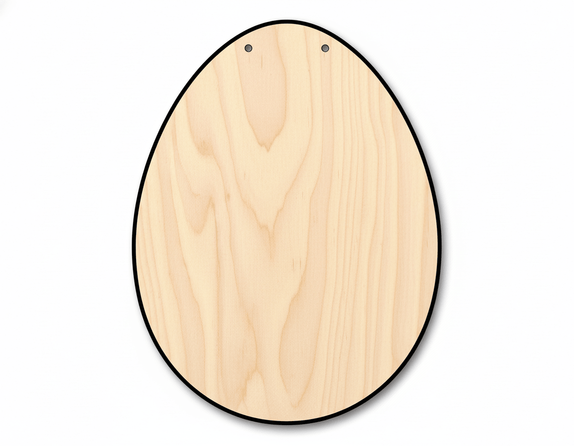 Egg Door Hanger DIY Craft Cutout Door Hanger Blank Door Hanger Wooden Cutout Cut Outs - Unfinished - NameSigns.com