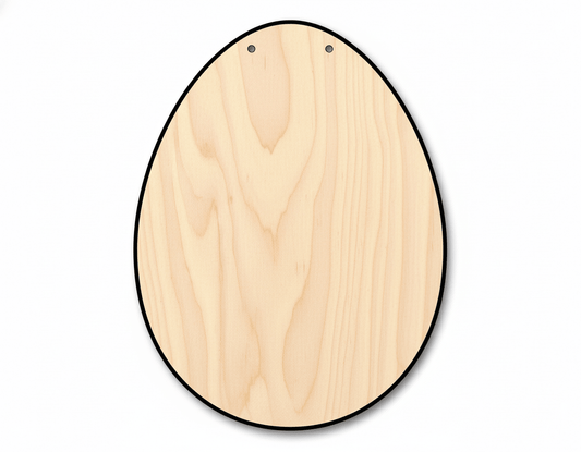 Egg Door Hanger DIY Craft Cutout Door Hanger Blank Door Hanger Wooden Cutout Cut Outs - Unfinished - NameSigns.com