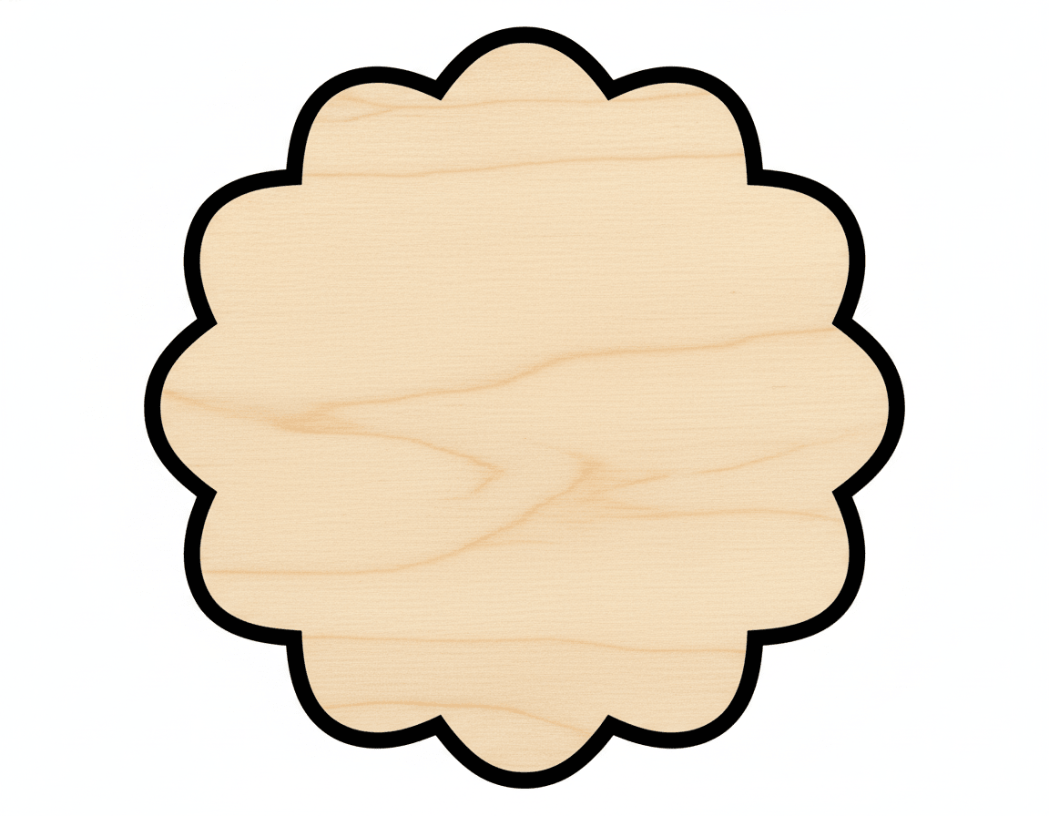 Full Wreath Door Hanger DIY Craft Cutout Door Hanger Blank Door Hanger Wooden Cutout Cut Outs - Unfinished - NameSigns.com