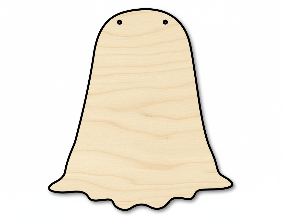 Ghost Door Hanger DIY Craft Cutout Door Hanger Blank Door Hanger Wooden Cutout Cut Outs - Unfinished - NameSigns.com