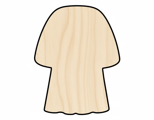 Graduation Robe Shape Wood Craft Blank Door Hanger Wooden Cutout Cut Outs - Unfinished - NameSigns.com